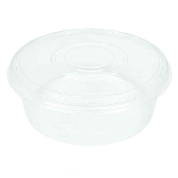 10.25" Round PET Tray w/Ring Lid, 3.6" High