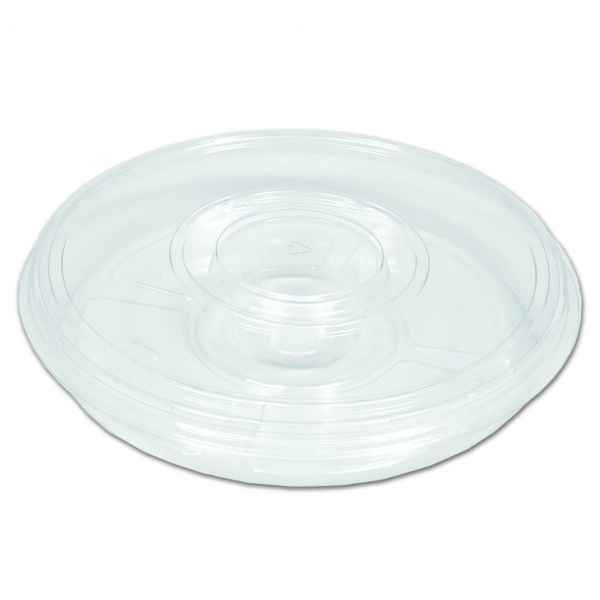 10.25" Round PET 1-Comp. Tray w/DC and Ring Lid, 51 oz.