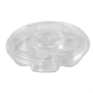 10.25" Round PET 6-Comp. Tray w/DC and Ring Lid, 56 oz.