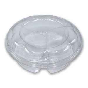 10.25" Round 3-Comp. PET Tray w/Rose Pattern Lid, 96 oz.