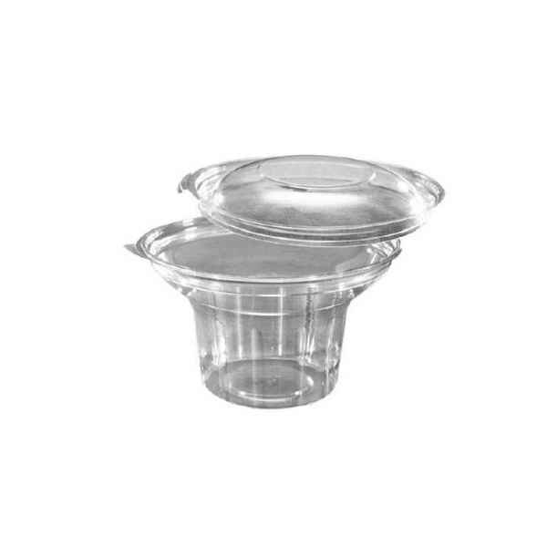 4" Round PET Parfait Cup w/Low Domed Lid, 8 oz.