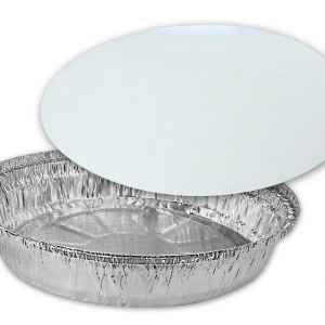 8" Round Heavy Alum Closeable Pan w/ Board Lid, 37 oz.