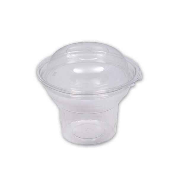 4.7" Round PET Parfait Cup w/High Domed Lid, 10 oz.