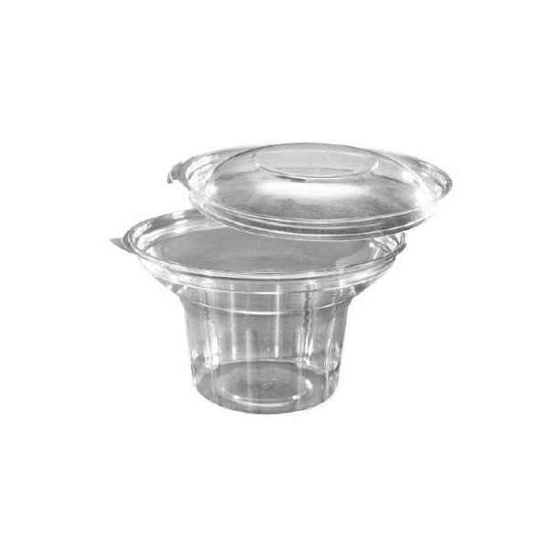 4.7" Round PET Parfait Cup w/Low Domed Lid, 10 oz.