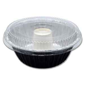 8.8" Angel Food Cake Tin w/ PS Fluted Dome Lid, 56 oz.