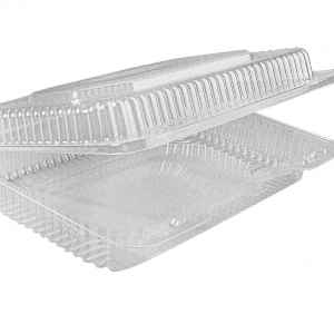 9.4" x 7" x 2.1" Clear PS Mini Shallow Danish Hinge