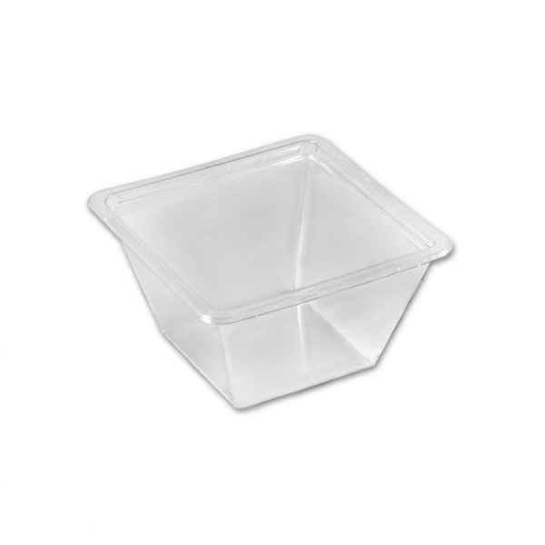 5" Square PET Flair Deli Base, 16 oz.