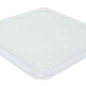 5.3" Square PET Lid for 8 and 16 oz. Flair Deli Base