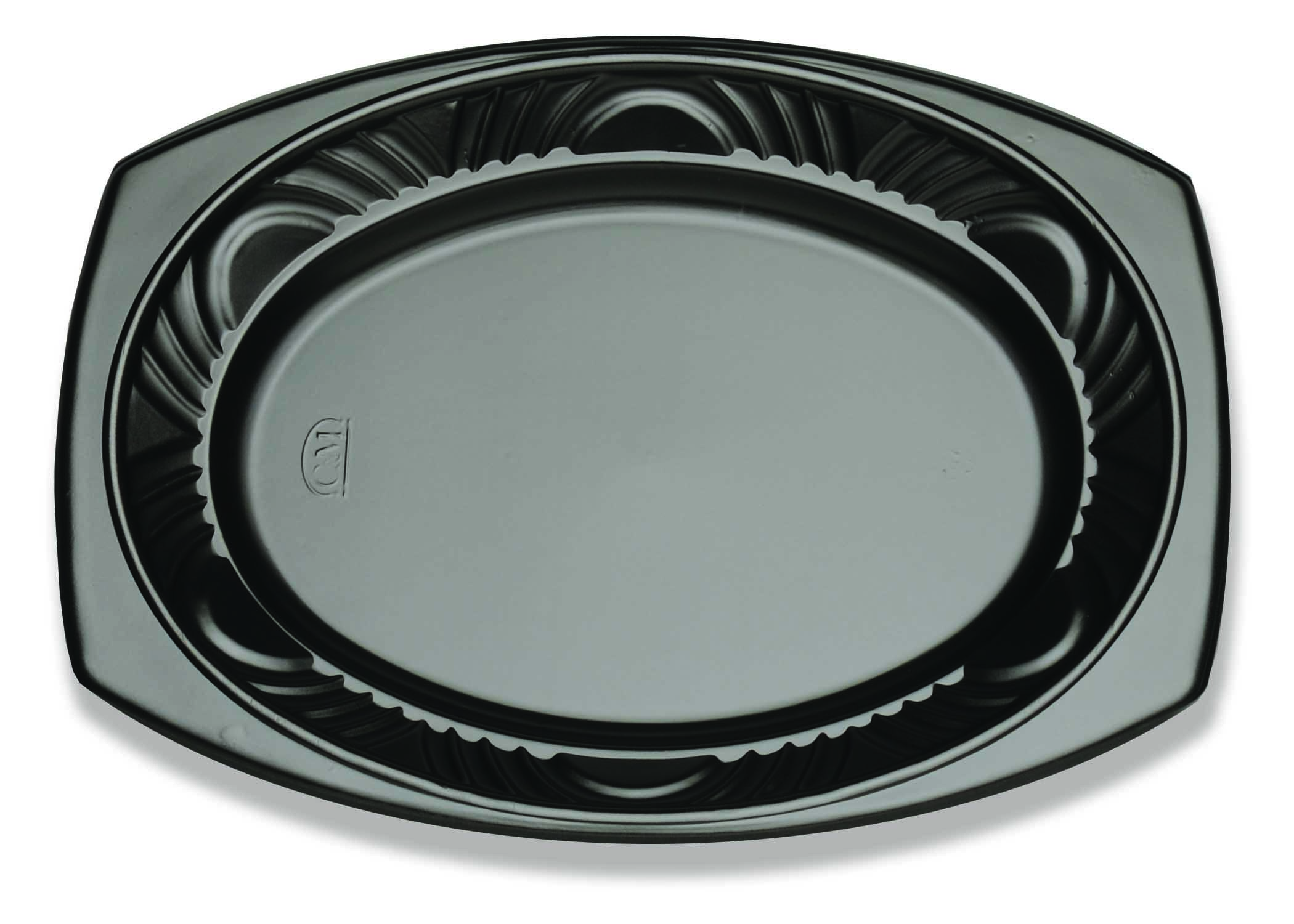 13X10 OVAL PLATTER-BLACK