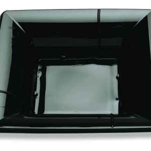 Savvy® 10" Square Black Pearl PS Mid-Depth Base, 34 oz.