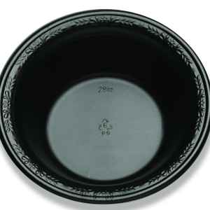 8" Round Black Pearl® PS Bowl, 28 oz.