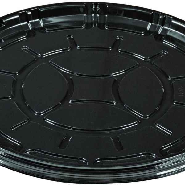 PartiPak® 16" Round Black PET Everyday Tray