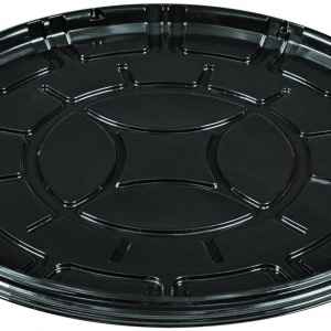 PartiPak® 18" Round Black PET Everyday Tray