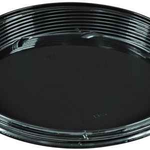 PartiPak® 12" Round Black PET Special Occasion Tray