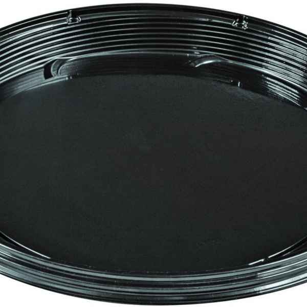 PartiPak® 16" Round Black PET Special Occasion Tray
