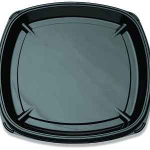 PartiPak® 18" Square Black PET Everyday Tray