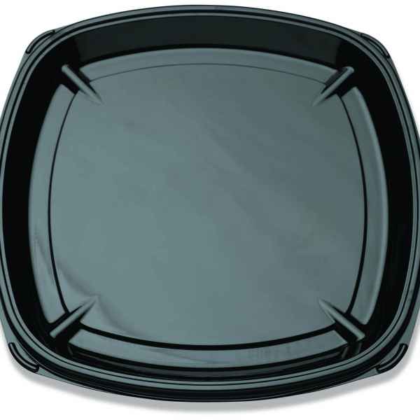 PartiPak® 18" Square Black PET Everyday Tray