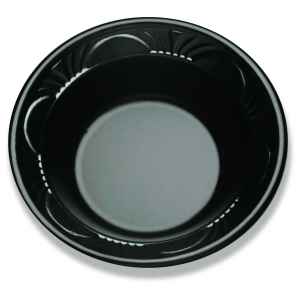 6" Round Black C-Fine PS Bowl, 10 oz.