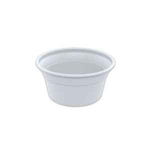 4" Round White PS Small All Purpose Curled Bowl, 6 oz.
