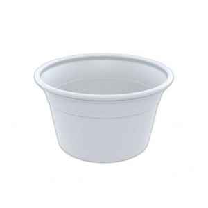 4.9" Round White PS Large All Purpose Curled Bowl, 16 oz.