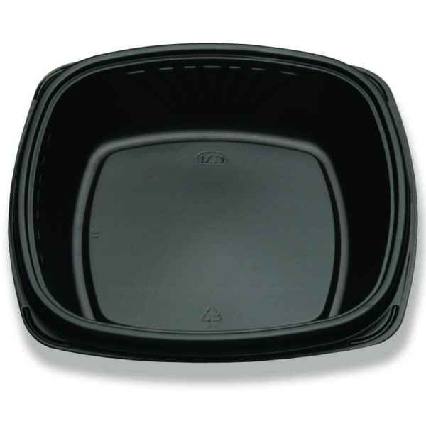 Forum® 9" Square Black C-Fine PS Deep Base, 40 oz.