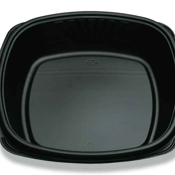 Forum® 10" Square Black C-Fine PS Deep Base, 64 oz.