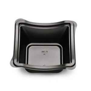 New Wave® 6" Square Black C-Fine PS Deep Base, 12 oz.