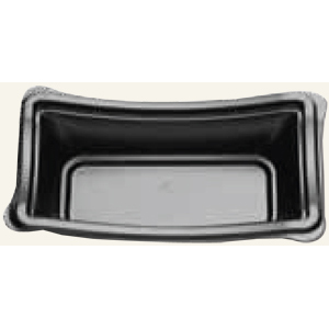8 IN NEW WAVE OBLONG DEEP BLACK CF