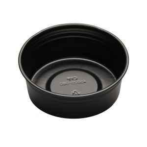 4.5" Round Black PS Medium All Purpose Curled Bowl, 8 oz.