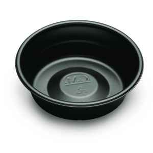 4" Round Black PS Small All Purpose Bowl, 4 oz.