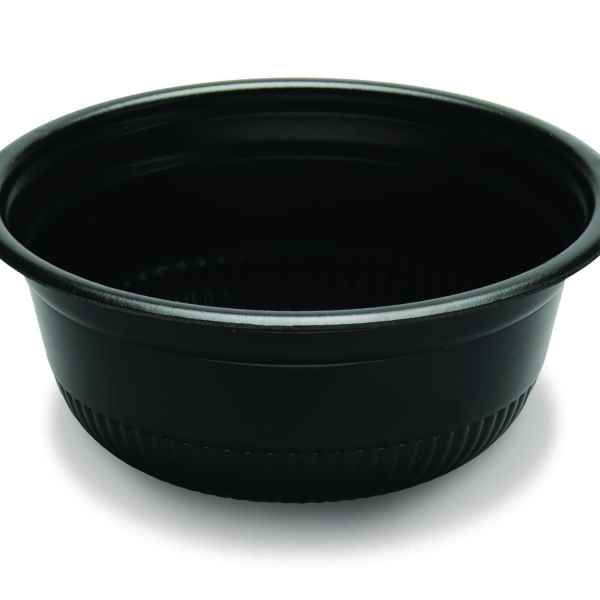 4" Round Black PS Hot Cold Bowl, 6 oz.