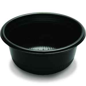 4.9" Round Black PS Hot Cold Bowl, 12 oz.