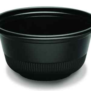 5.8" Round Black PS Hot Cold Bowl, 22 oz.