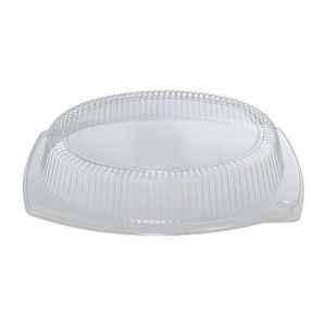 13" x 10" Oval PS Stackable Platter Lid, 2.3" High