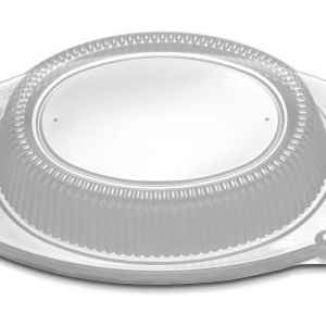 12" x 9" Oval PS Platter Lid w/2 Vents, 2.6" High