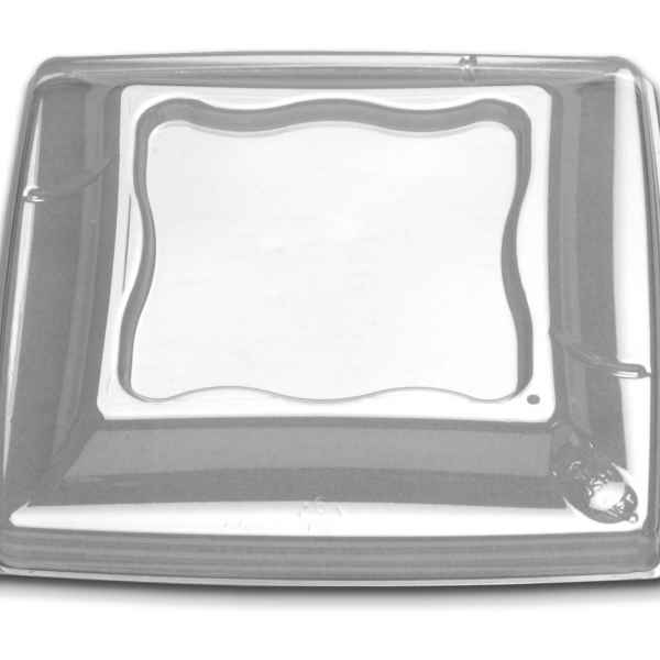 Savvy® 7" Square PS Low Dome Lid, 1" high