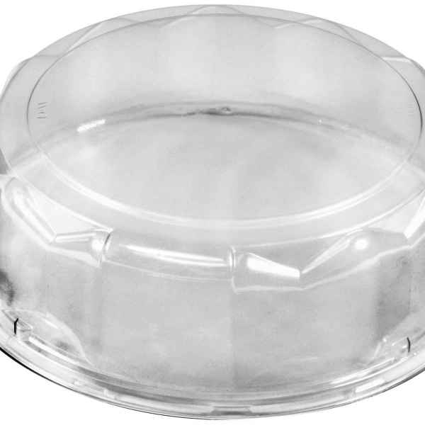 PartiPak® 12" Round Clear PET Wide Panel Fluted Lid