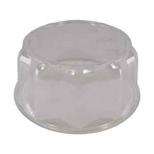 9" PET Scalloped Cake Dome, 4" high