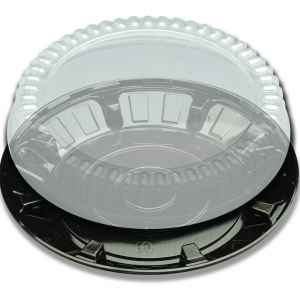 10" PET Pie Base w/High Fluted Pie Saver Dome