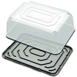 D and W Fine Pack 4 Cell with Center Dip Cup Platter -- 100 per Case.