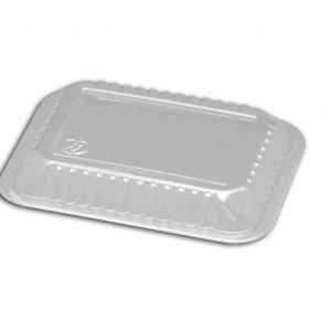 7" x 5" PS Dome Lid for 25 oz. Aluminum Closeable Container