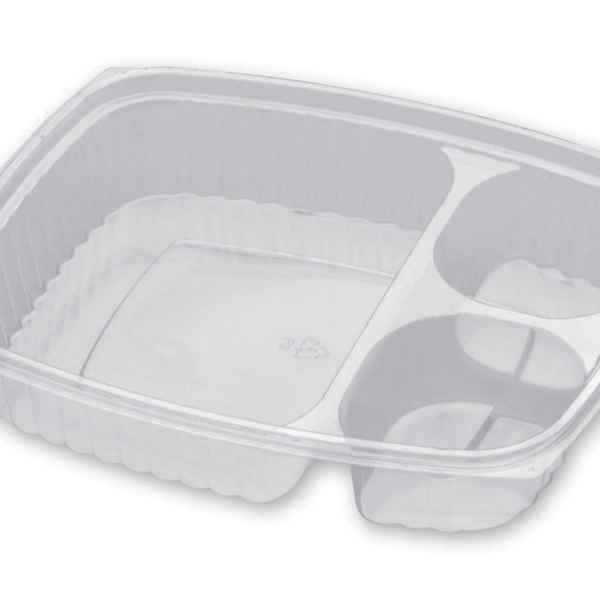 VersaPak® 9" x 7.4" PS 3-Comp. Container, 29 oz.