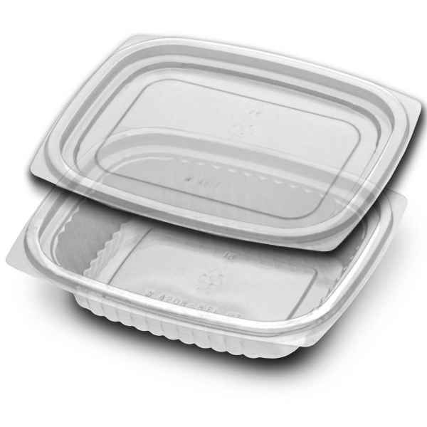 VersaPak® 5.9" x 4.9" PS Container w/Flat Lid, 8 oz.