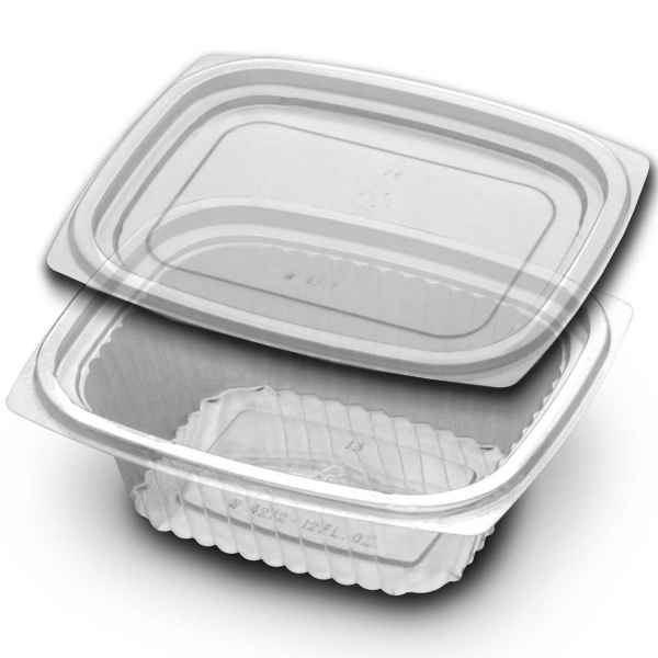 VersaPak® 5.9" x 4.9" PS Container w/ Lid, 12 oz.