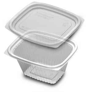 VersaPak® 5.9" x 4.9" PLA Container w/ Lid, 16 oz.