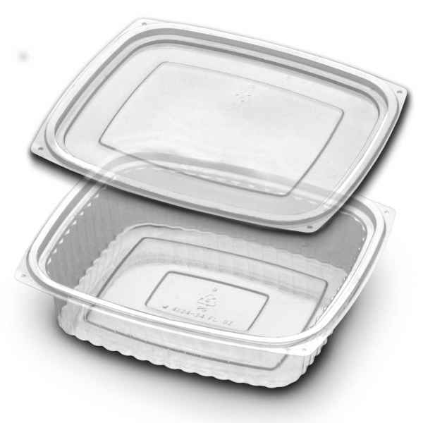 VersaPak® 7.5" x 6.5" PS Container w/ Lid, 24 oz.