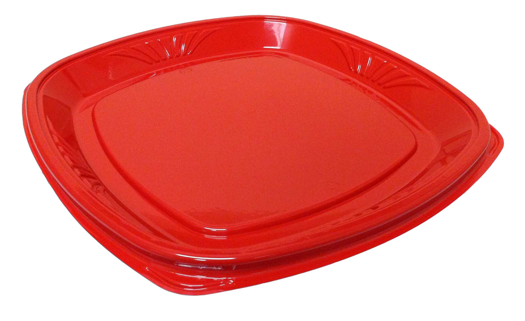 14IN FORUM SHALLOW TRAY N/C RED