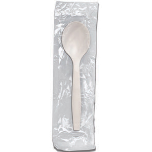 Senate White PP Soup Spoon, Wrapped