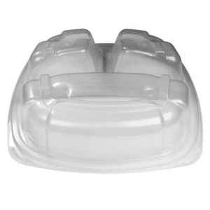 Forum Pro 9" Square PP 3-Comp. High Dome Anti-Fog Lid w/4 Vents