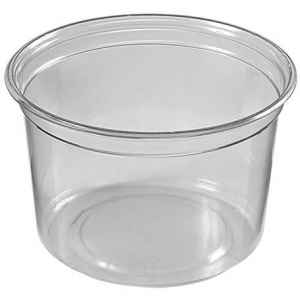 FreshServe® Round Standard Flange PET Container, 16 oz.